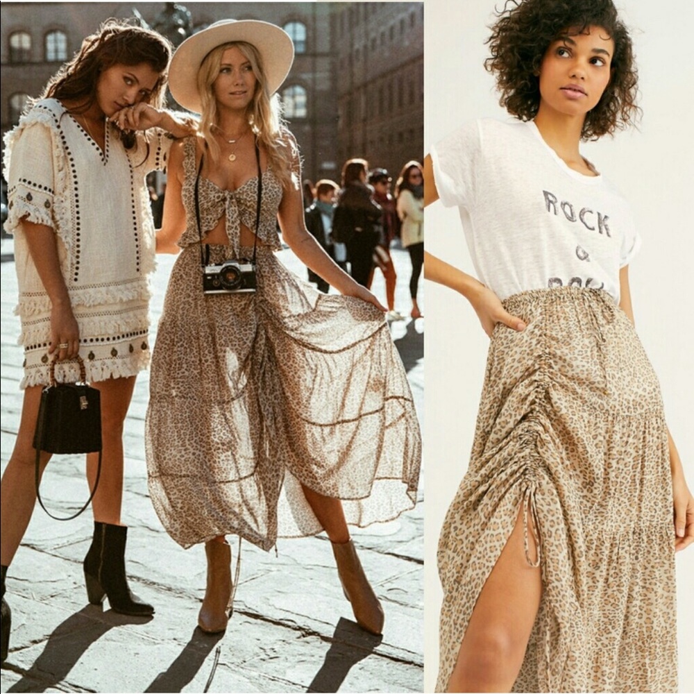 Cheetah print Maxi Skirt, Various